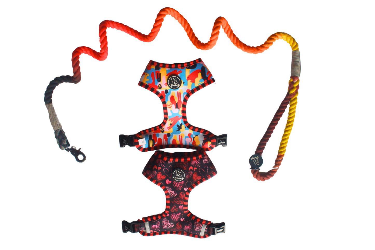 Dog Reversible Harness Bundle || Love Bunny